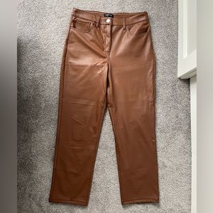 Cropped Leather Pants
